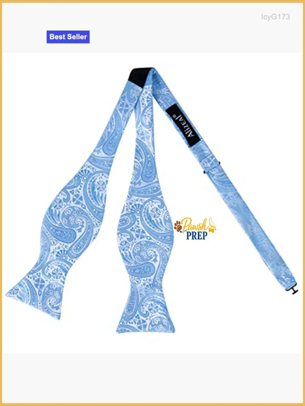 Men's Self-Tied Paisley Bow Tie Set with Pocket Square, 100% Polyester